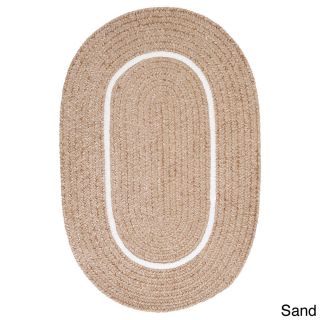 Haven White Border Indoor/ Outdoor Braided Area Rug (6 X 9)