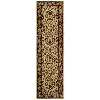 Pasha Collection Traditional Floral Garden Ivory 111 X 611 Runner Rug