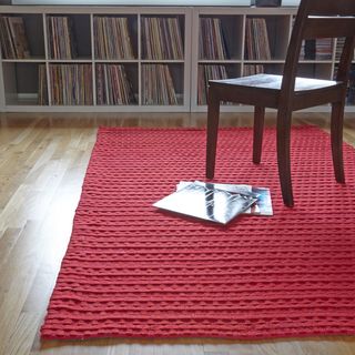 Alexander Home Hand Woven Rhythm Red Wool Rug (76 X 96) Red Size 8 x 10