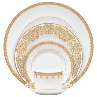 Waterford Lismore Lace Gold 5 Piece Place Setting