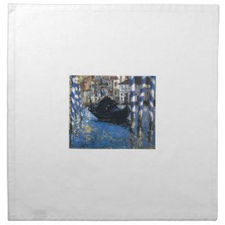 Personalize Peace Water Stream Boats Art Edouard Printed Napkins