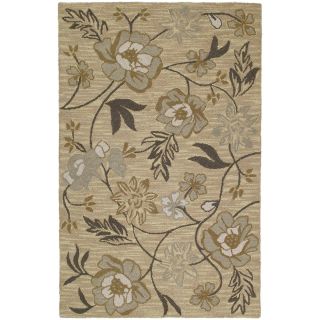 Lawrence Wheat Floral Hand tufted Wool Rug (5 X 79)