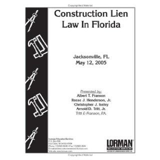 Construction Lien Law in Jacksonville Florida Books
