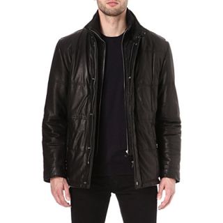 HUGO BOSS   Sinom quilted leather jacket