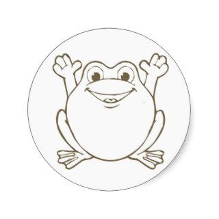 frog amphibian wild animal cartoon humor funny cu stickers