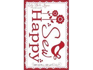 Red Sew Happy Bird Sewing Machine Decorative Stickers to Embellish Your Sewing Machine