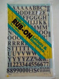 Quik Stik 725, 3/4", 72 Point, Roman, Black, Rub On, Dry Transfer, Letters & Numbers, Made in USA