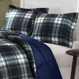 Comfort Classics Hartford Plaid Down Alternative 3 piece Comforter Set