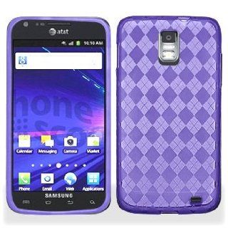 For Samsung Galaxy S II Skyrocket S2 i727 Accessory   Purple TPU Soft Case Protector Cover Cell Phones & Accessories