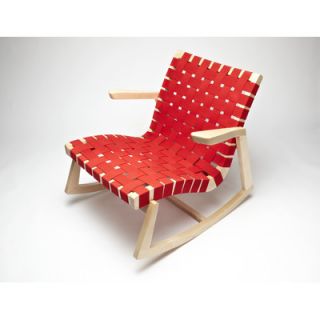 Rapson Inc. Greenbelt Rocker with Arms GBT RKR Finish Maple, Fabric Red Cotton