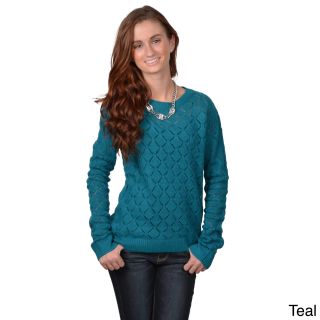 Journee Collection Journee Collection Juniors Scoop Neck Knit Sweater Blue Size S (1  3)