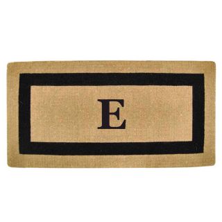 Heavy duty Coir Single Black Picture Frame Monogrammed Doormat