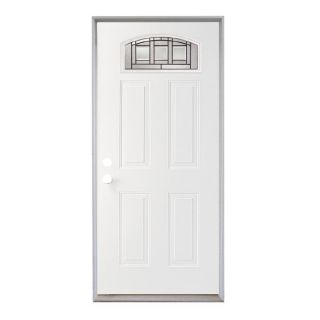 ReliaBilt Fan Lite Prehung Inswing Steel Entry Door (Common 36 in x 80 in; Actual 37 in x 81 in)