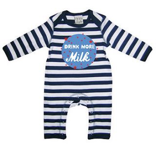 drink more milk playsuit/giftset by little mashers