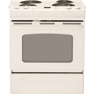 GE 30 in 4.4 cu ft Self Cleaning Slide In Electric Range (Bisque on Bisque)