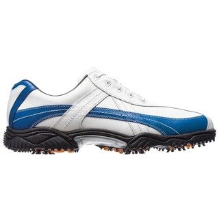 Footjoy Mens Contour White And Blue Golf Shoes