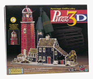 Puzz 3D Seaside Lighthouse with Working Light   Original CHARLES WYSOCKI'S Americana Series Toys & Games