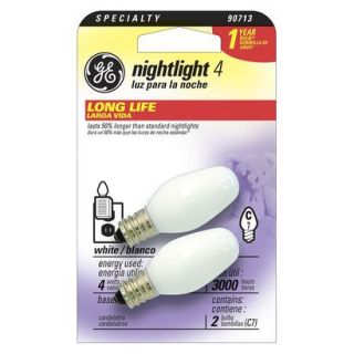 GE Specialty 4 Watt Long Life Nightlight Bulbs 2