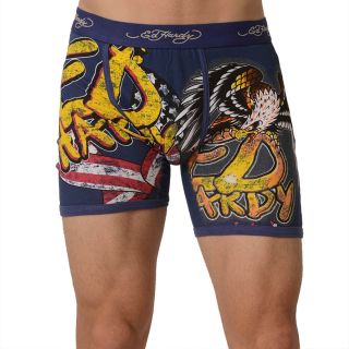 Ed Hardy Mens Navy Eagle Has Landed Boxer Briefs