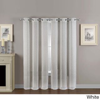 Victoria Classics Calverton 84 inch Sheer Grommet Curtain Panel Pair White Size 76 x 84