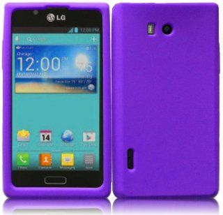 For LG Splendor Venice US730 Silicone Jelly Skin Cover Case Dark Purple Cell Phones & Accessories