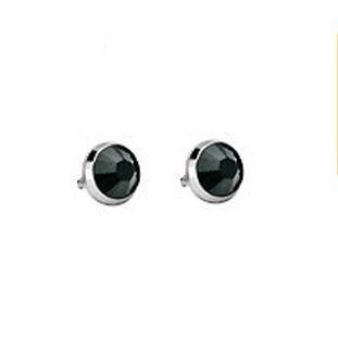 316L Internally Threaded Surgical Steel 3mm Black Gem Set Flat Bottom Dome for Dermal Anchors   16G   Sold as a Pair Body Piercing Rings Jewelry
