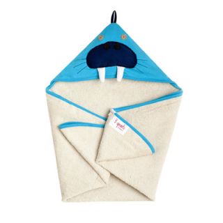 3 Sprouts Blue Walrus Hooded Towel 736211286499