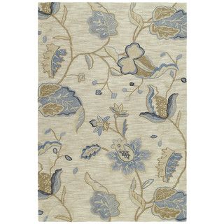 Copia Sand Floral 9x12 Polyester Rug