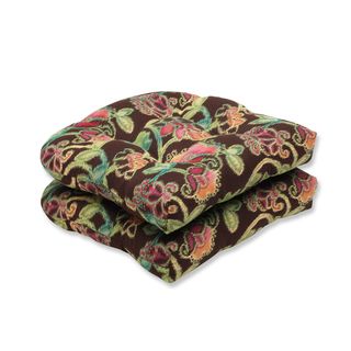 Pillow Perfect Wicker Seat Cushion With Sunbrella Vagabond Paradise Fabric (set Of 2)