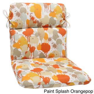 Pillow Perfect Paint Splash Rounded Corners Outdoor Chair Cushion