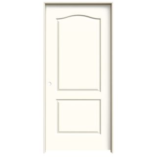ReliaBilt 2 Panel Arch Top Solid Core Smooth Molded Composite Right Hand Interior Single Prehung Door (Common 80 in x 36 in; Actual 81.68 in x 37.56 in)