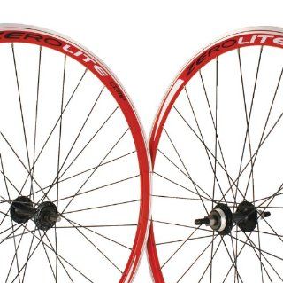 Vuelta ZeroLite Track Comp 700C Wheel Set (Red)  Bike Wheels  Sports & Outdoors