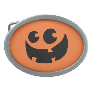 Orange Happy Halloween Pumpkin Belt Buckle