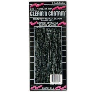 1 Ply FR Gleam 'N Curtain (black) Party Accessory  (1 count) (1/Pkg) Kitchen & Dining