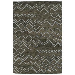Hand tufted Utopia Cascade Charcoal Wool Rug (5 X 8)