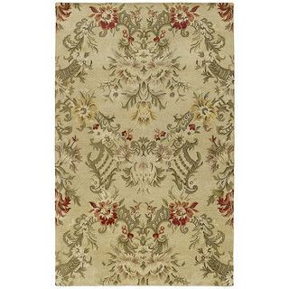 St. Joseph Sand Floral Hand tufted Wool Rug (36 X 53)