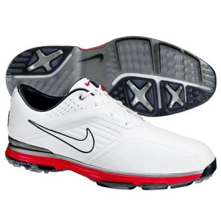 Nike Nike Mens Lunar Prevail White/ Silver/ Red Golf Shoes Red Size 9