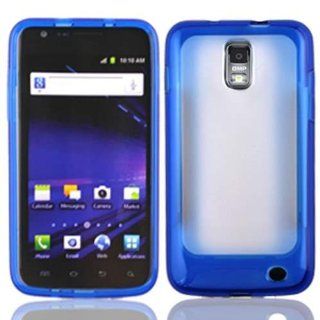 Samsung I727 / Galaxy S II Skyrocket Mix Series   Clear With Blue TPU Cell Phones & Accessories