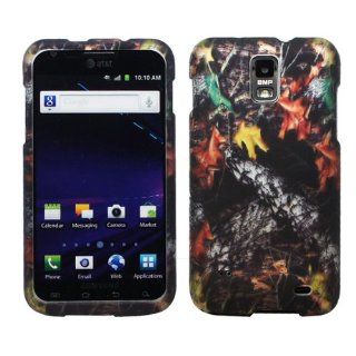 Camouflage Oak Wood Leaf Design Rubberized Snap on Hard Shell Cover Protector Faceplate Skin Case for AT&T Samsung Galaxy II S2 I727 Skyrocket + LCD Screen Guard Film + Mini Phone Stand + Case Opener Cell Phones & Accessories