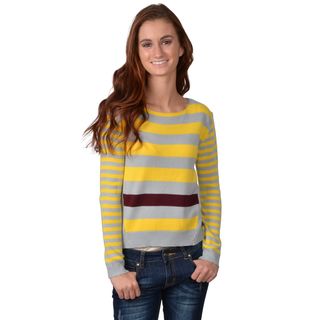 Journee Collection Juniors Striped Cropped Sweater
