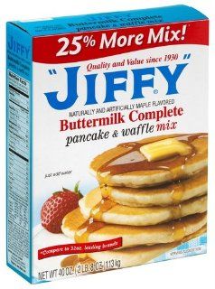 Jiffy Buttermilk Complete Pancake & Waffle Mix 40oz Box (Pack of 2)  Pancake And Waffle Mixes  Grocery & Gourmet Food