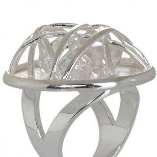 Deb Guyot Designs Herkimer Quartz Sterling Silver Shaker "Cage" Ring