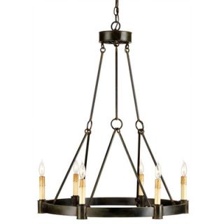 Currey & Company Chatelaine 6 Light Candle Chandelier 9022