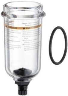 Parker PS732P Polycarbonate Bowl with Twist Drain for 06, 11F and 06E Series Filter/Regulator, 4.4oz Capacity, 150 psig Compressed Air Combination Filters And Regulators
