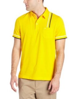 J.Lindeberg Men's Eddie Tech Mesh Jersey Golf Polo, Yellow, Large at  Mens Clothing store