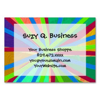 Fun Color Paint Doodle Lines Converging Pin Wheel Business Card Templates