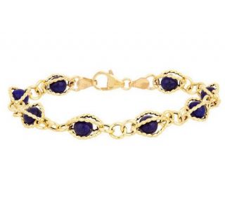 EternaGold 8" Caged Gemstone Link Bracelet 14K Gold —