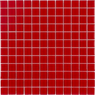 Elida Ceramica Red Coral Glass Mosaic Square Indoor/Outdoor Wall Tile (Common 12 in x 12 in; Actual 11.75 in x 11.75 in)