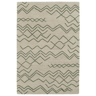 Hand tufted Utopia Cascade Emerald Wool Rug (2 X 3)