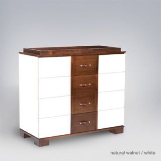 ducduc Morgan 4 Drawer Changer Morg4DC Wood Finish White / Walnut